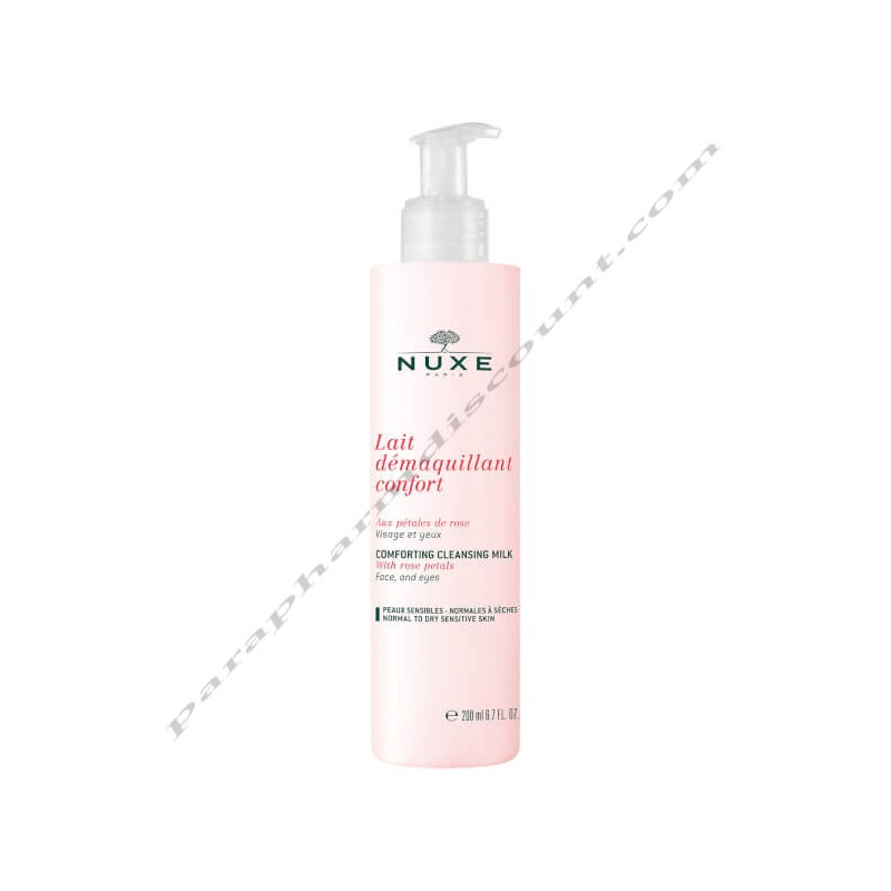 Lait Démaquillant Confort Aux Pétales De Rose 200ml - Nuxe
